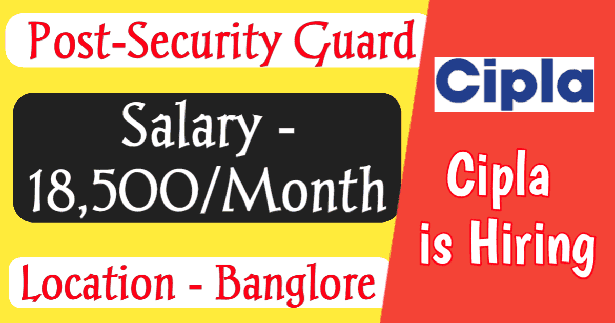 Cipla Company Vacancy